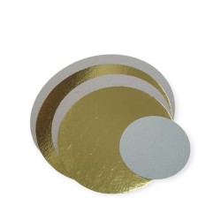 Disco cartón ORO 12 cm (1 cara / dorso cartón) x 10 unidades