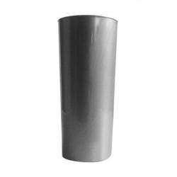 Vaso trago largo PP GRIS PLATA PERLADO (pack x 10 unidades)