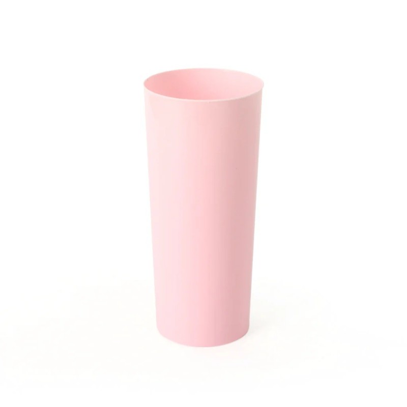 Vaso trago largo PP ROSA PASTEL (pack x 10 unidades)