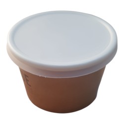 Tapa Plástica (75 mm) Pote Polipapel 120 cc (4 oz) x 100 unidades