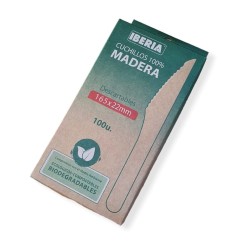Cuchillos de Madera Descartables IBERIA (caja x 100 unidades)