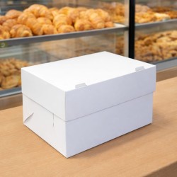 Caja Burger/Pasteleria Cartulina Blanca 21 x 13 x 11 cm (x 50 un)