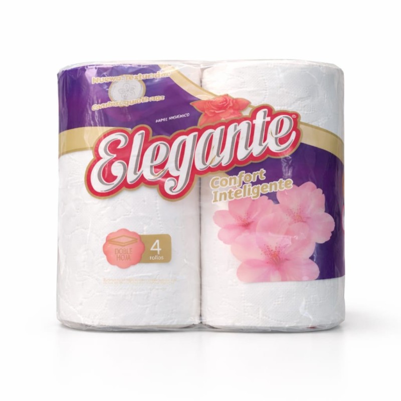 Papel Higiénico DOBLE Hoja *Elegante* (4 rollos x 30 metros)