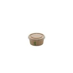 Tapa Cristal Pote Aderezos 15-30 cc Negro / Bamboo (x 100 unid)