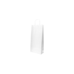 Bolsa para Botella Blanca 14 x 8 x 40 cm con manija (Mod Luna)