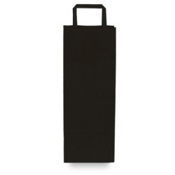 Bolsa para Botella Negra 14 x 8 x 35 cm con manija (Mod Luna)