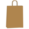 Bolsa Kraft Marrón 14 x 8 x 26 con manija (Mod Acuario)