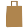 Bolsa Kraft Marrón 22 x 10 x 30 cm con manija (Mod Acuario)