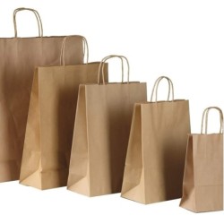 Bolsa Kraft Marrón 45 x 15 x 48 cm con manija (Mod Acuario)