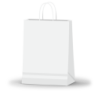 Bolsa Papel Blanco 30 x 12 x 41 cm con manija (Mod Luna)