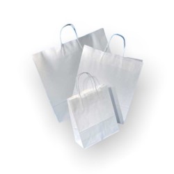 Bolsa Papel Blanco 36 x 22 x 39 cm con manija (Mod Luna)