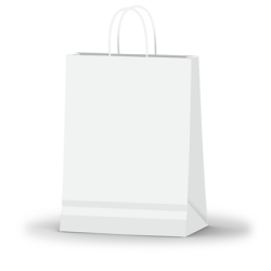 Bolsa Papel Blanco 43 x 12 x 32 cm con manija (Mod Luna)