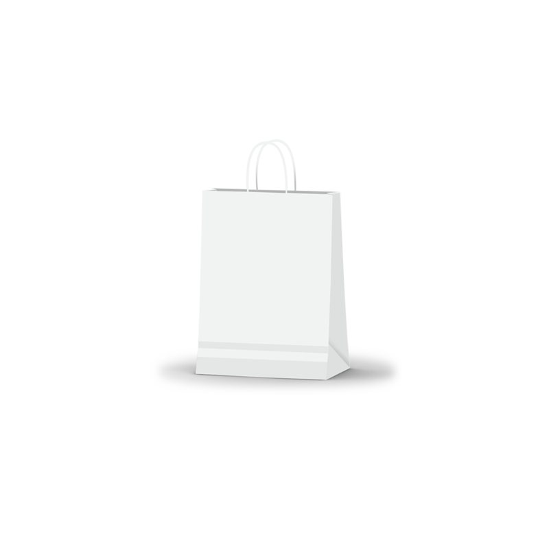 Bolsa Papel Blanco 43 x 12 x 32 cm con manija (Mod Luna)
