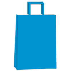 Bolsa Papel Azul 14 x 8 x 20 cm con manija (Mod Acuario)