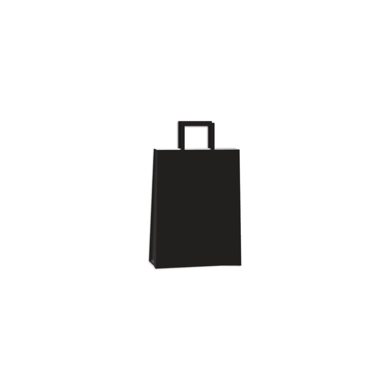 Bolsa Papel Negro 30 x 12 x 41 cm con manija (Mod Acuario)