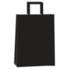 Bolsa Papel Negro 30 x 12 x 41 cm con manija (Mod Acuario)