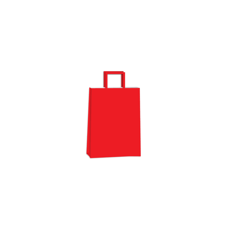 Bolsa Papel Rojo 14 x 8 x 20 cm con manija (Mod Acuario)