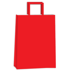 Bolsa Papel Rojo 22 x 10 x 30 cm con manija (Mod Acuario)