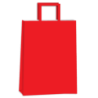 Bolsa Papel Rojo 22 x 10 x 30 cm con manija (Mod Acuario)