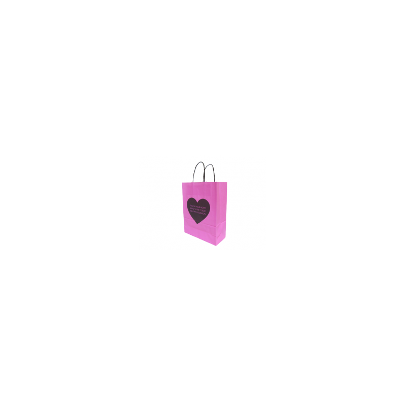 Bolsa Papel *Heart Pink* 22 x 10 x 30 cm con manija