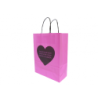 Bolsa Papel *Heart Pink* 22 x 10 x 30 cm con manija