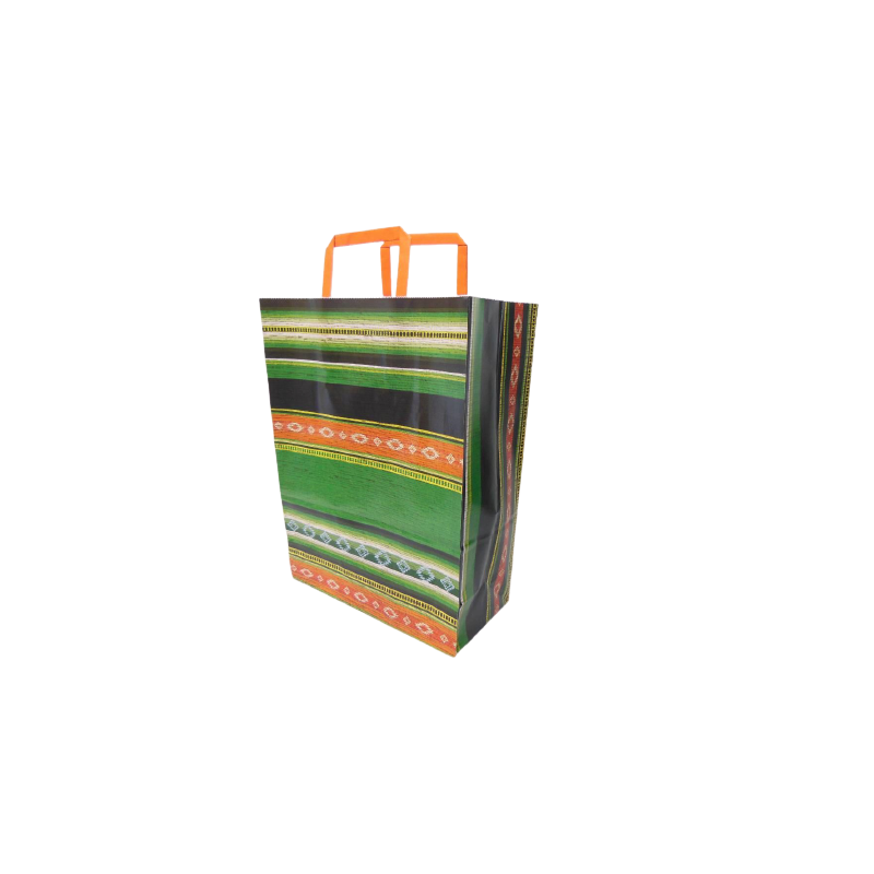 Bolsa Papel *Latin Verde* 22 x 10 x 30 cm con manija