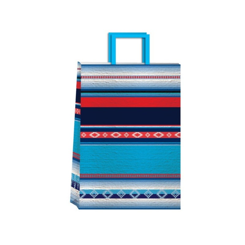 Bolsa Papel *Latin Azul* 30 x 12 x 41 cm con manija