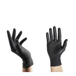 Guantes de NITRILO Negro TALLE *S* (caja x 100 unidades)