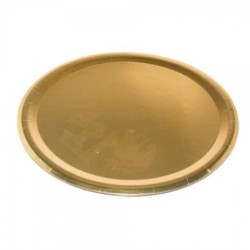 Bandeja Cartón Dorado Nro 15 (diám 36 cm) x 10 unidades