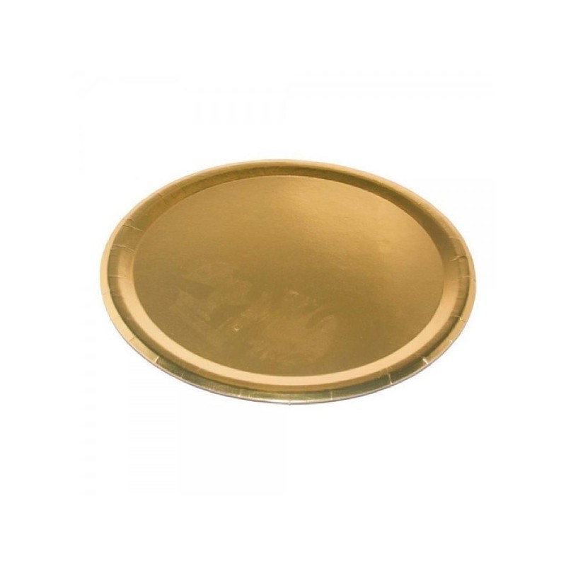 Bandeja Cartón Dorado Nro 15 (diám 36 cm) x 10 unidades